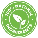 100 percent natural ingredients badge